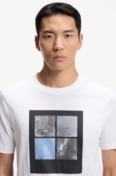 Printed-artwork T-shirt in cotton jersey