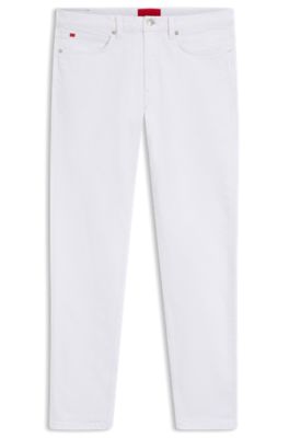 Jeans extra slim fit de denim el&aacute;stico blanco, Blanco