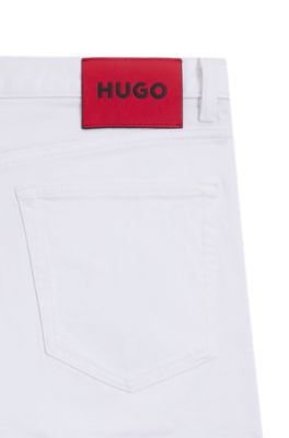Extra-slim-fit jeans in white comfort-stretch denim, White