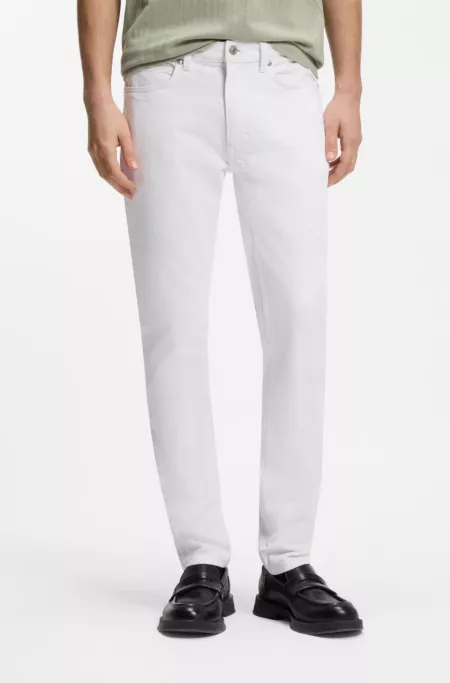 Extra-slim-fit jeans in white comfort-stretch denim