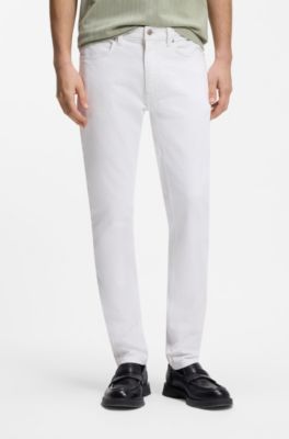 Jeans extra slim fit de denim el&aacute;stico blanco, Blanco