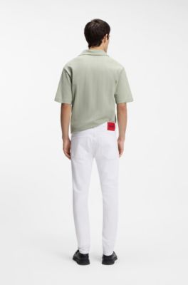 Extra-slim-fit jeans in white comfort-stretch denim, White