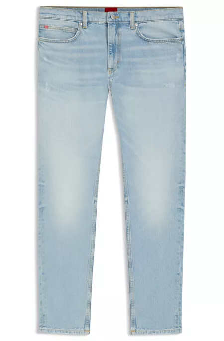 Extra-slim-fit jeans in bright-blue stretch denim