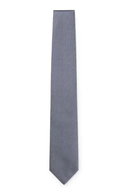 Jacquard-pattern tie in silk