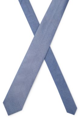 Jacquard-weave tie in silk, Light Blue