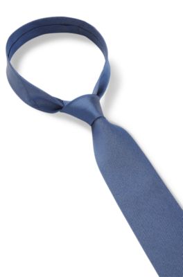 Jacquard-weave tie in silk, Light Blue
