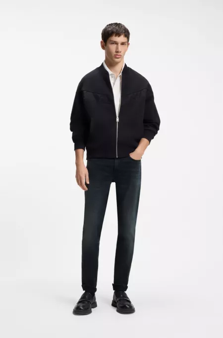 Ash-blue extra-slim-fit jeans in comfort-stretch denim