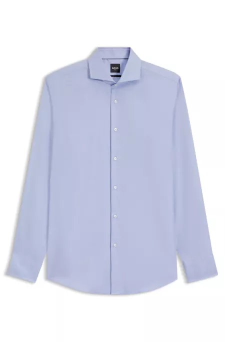 Wrinkle-resistant slim-fit shirt in a cotton blend