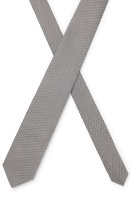 Jacquard-pattern tie in a silk blend, Light Purple