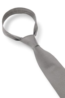 Jacquard-pattern tie in a silk blend, Light Purple