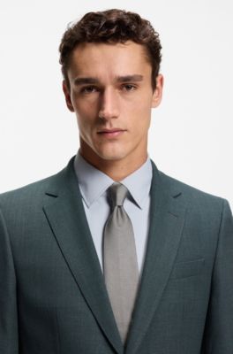 Corbata de mezcla de seda con estampado en jacquard, Luz p&uacute;rpura