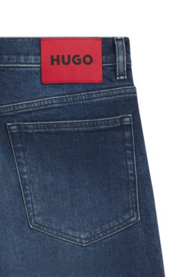 Jeans slim fit en c&oacute;modo denim el&aacute;stico azul oscuro, Azul