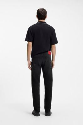 Slim-fit jeans in dark-gray comfort-stretch denim, Dark Grey