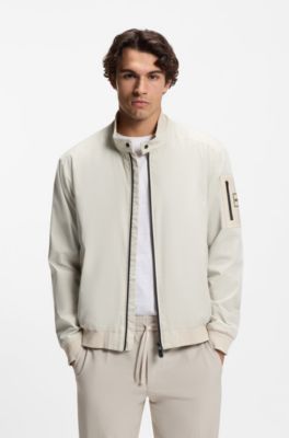 Blouson d&eacute;perlant avec double passepoil, Beige clair