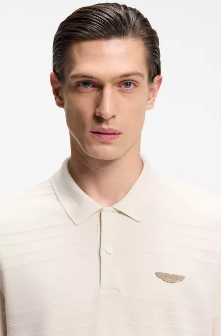 BOSS x ASTON MARTIN polo shirt in cotton jacquard