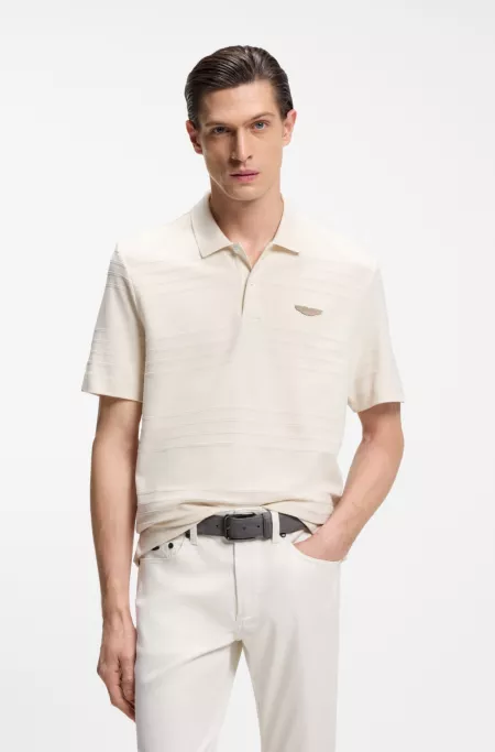 BOSS x ASTON MARTIN polo shirt in cotton jacquard