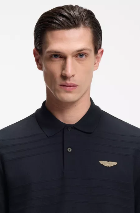 BOSS x ASTON MARTIN polo shirt in cotton jacquard