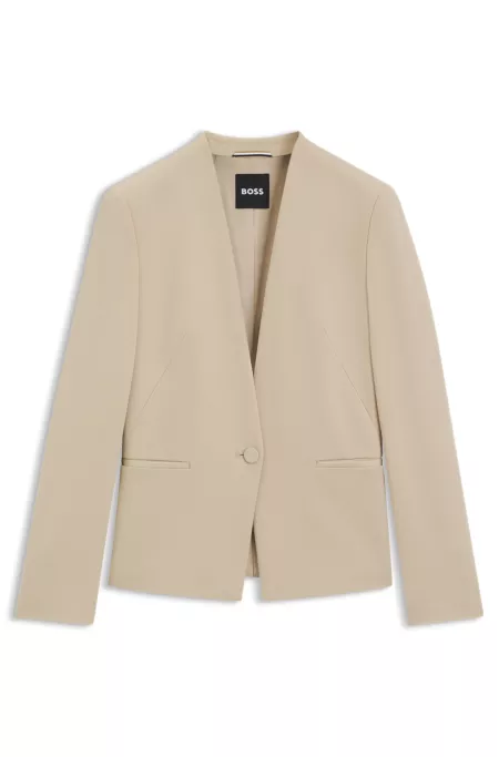 Regular-fit blazer in stretch jersey