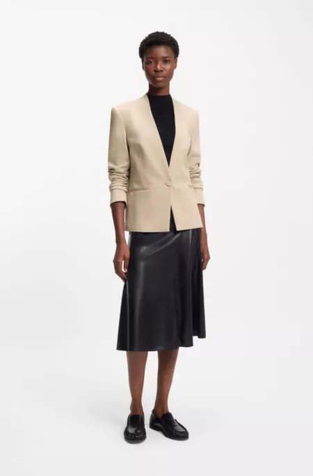 Regular-fit blazer in stretch jersey