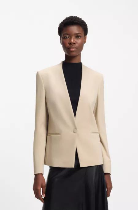 Regular-fit blazer in stretch jersey