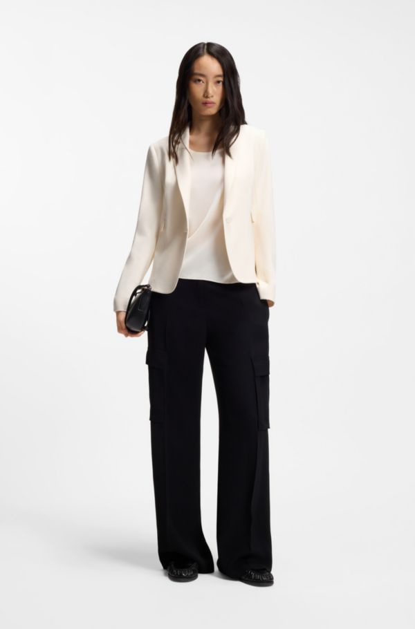 Slim-fit blazer with angled darts - image 2