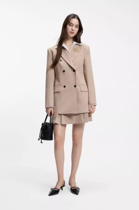 Relaxed-fit blouse with heart logo