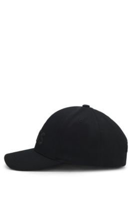 Gorra de sarga de algod&oacute;n con logo bordado, Negro