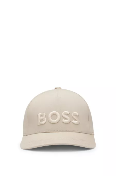 Embroidered-logo cap in cotton twill