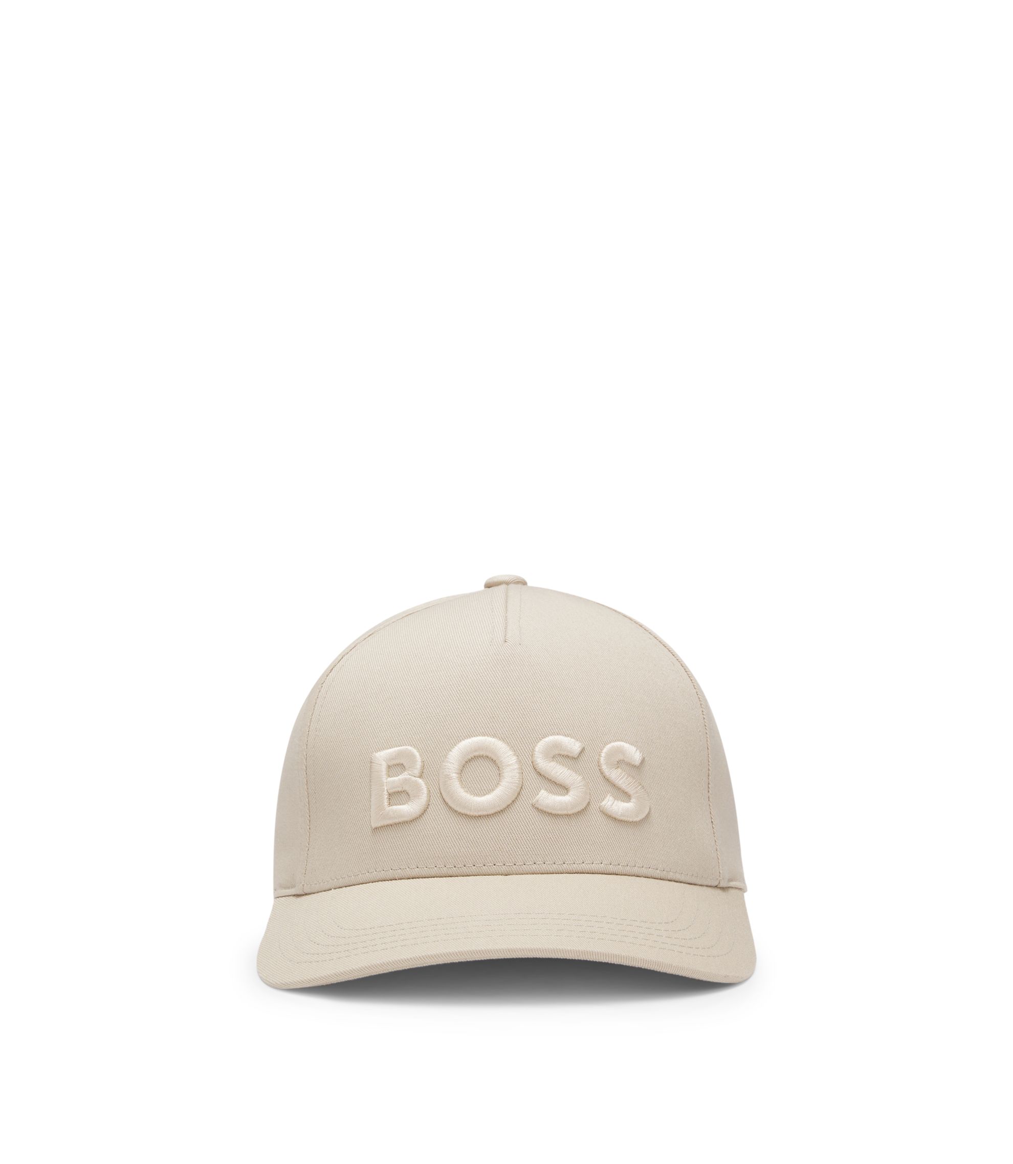 Hugo BOSS キャップ BOSS - Embroidered-logo cap in cotton twill - Light Beige