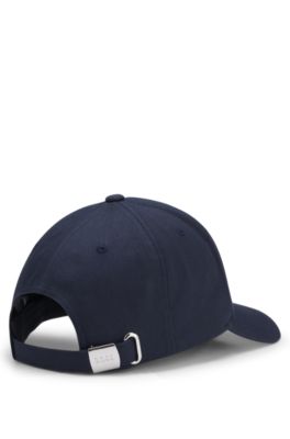Embroidered-logo cap in cotton twill, Dark Blue