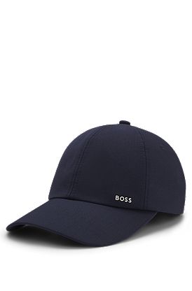 Casquette en twill de laine mélangée avec logo lettres métalliques