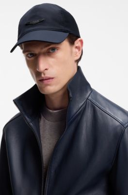 BOSS x ASTON MARTIN water-repellent cap with wing rivet, Dark Blue