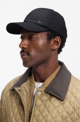 Gorra de sarga de algod&oacute;n con protecci&oacute;n UV, Negro