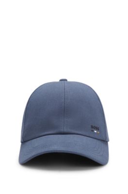 Cotton-twill cap with UV protection, Light Blue