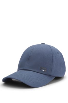 Cotton-twill cap with UV protection, Light Blue