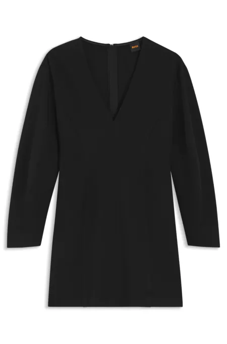 Cutline-detail dress with V neck