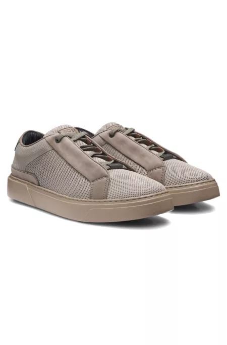 BOSS x ASTON MARTIN trainers with leather trims