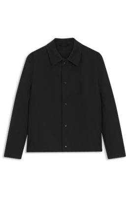 Chaqueta deportiva de algod&oacute;n de doble cara, Negro