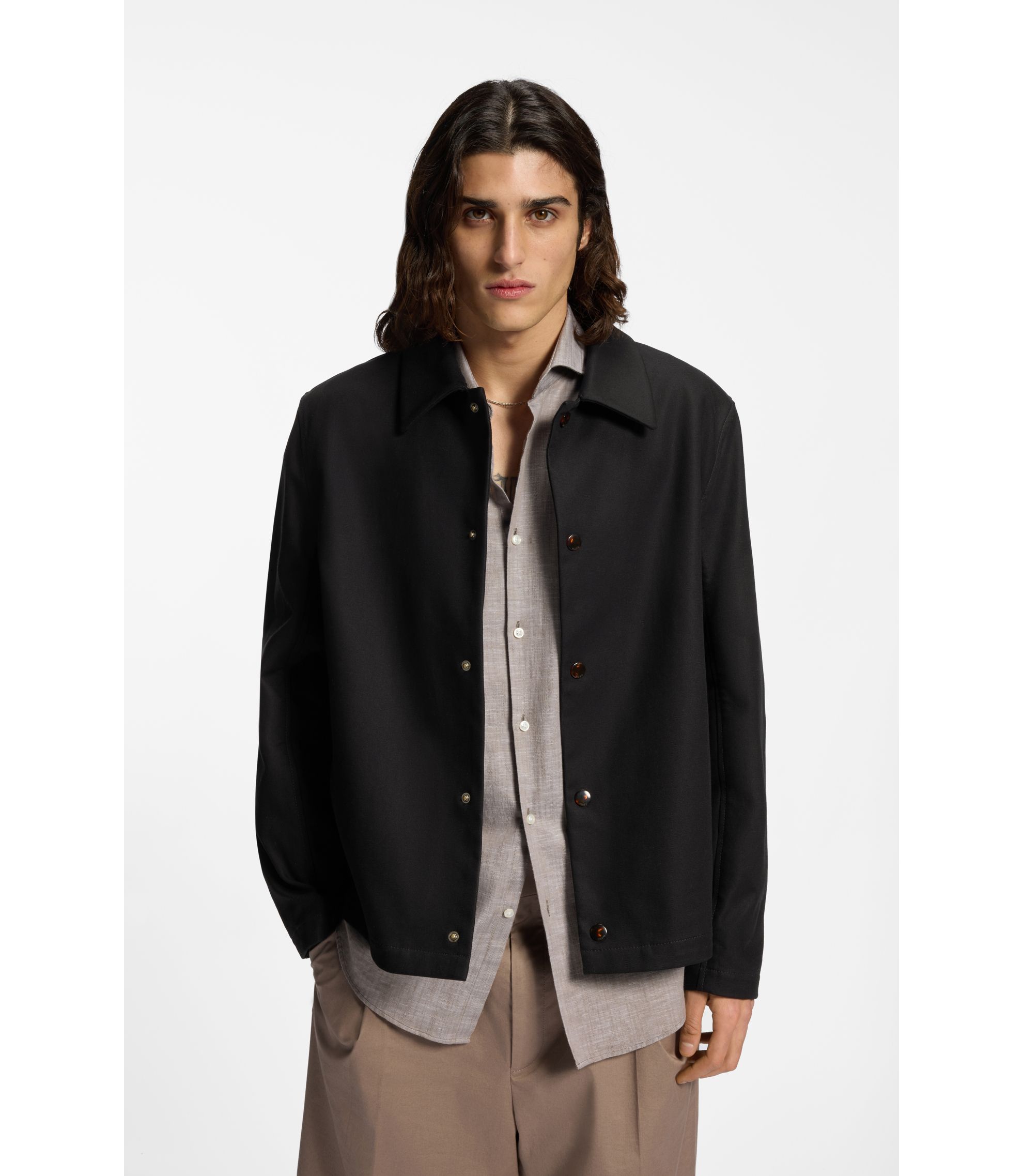 Coach Jacket In Double-Faced Cotton by Hugo Boss