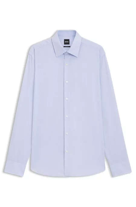 Wrinkle-resistant regular-fit shirt in cotton
