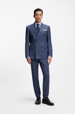 Wrinkle-resistant regular-fit shirt in cotton, Light Blue