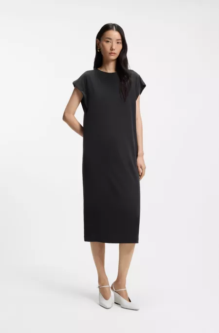 Jersey dress with rear knot detail