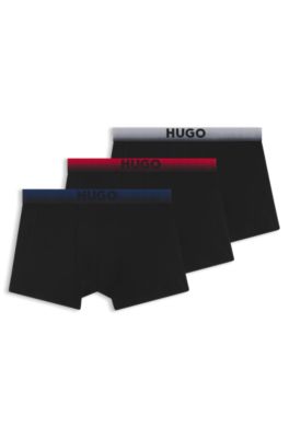 Three-pack of degrad&eacute;-waistband trunks, Patterned