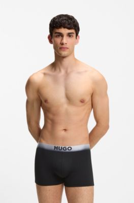 Lot de trois boxers courts avec taille d&eacute;grad&eacute;e, Fantaisie