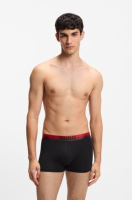 Three-pack of degrad&eacute;-waistband trunks, Patterned