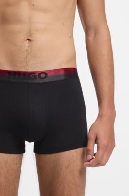 Three-pack of degrad&eacute;-waistband trunks, Patterned