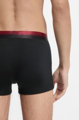 Three-pack of degrad&eacute;-waistband trunks, Patterned