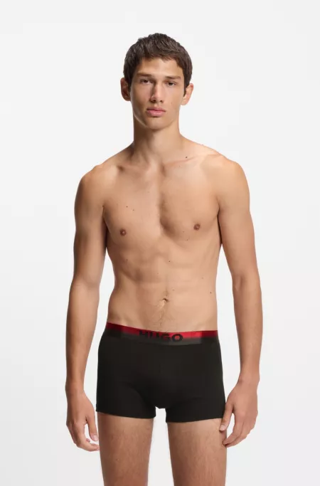 Three-pack of degradé-waistband trunks