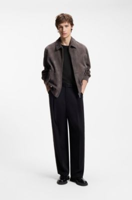 Cotton-jersey T-shirt with embroidered logo, Black