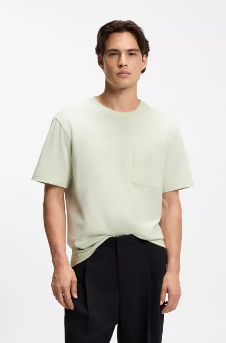 Cotton-jersey T-shirt with embroidered logo